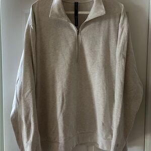 Men's Gray Quarter-Zip Sweater